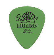 TPX Dunlop U.S.A .88 mm guitar pick, green color for versatile playing style.