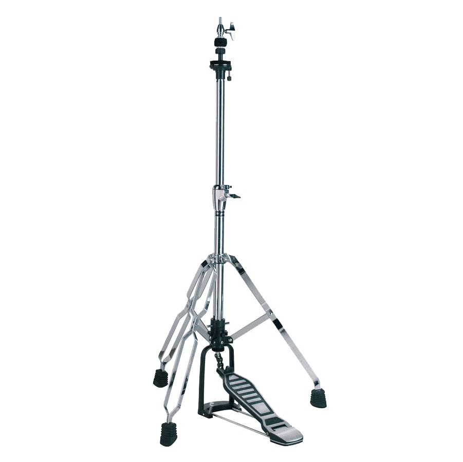 Climbing drum cymbal stand with adjustable height, sturdy tripod base and rubber feet for stability. Ideal for drummers needing a reliable support for their cymbals during performances.